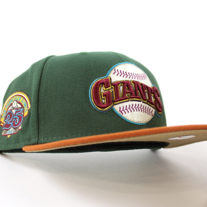 San Francisco Giants 25 YEARS New Era 59Fifty Fitted Hat (CILANTRO RUST ORANGE KHAKI Under Brim) 7