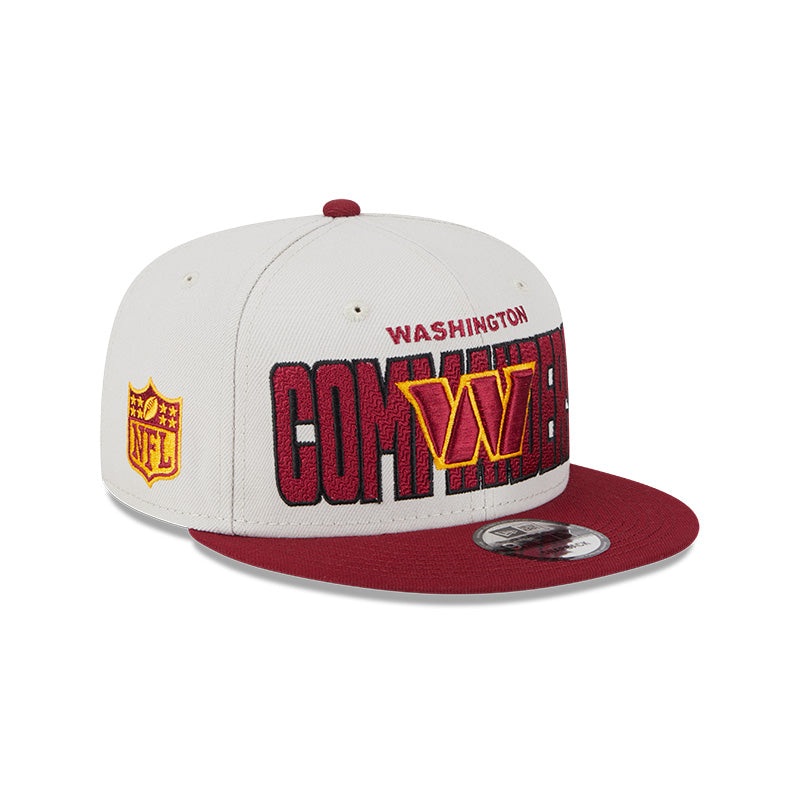 Washington Commanders New Era 2023 NFL Draft 9FIFTY Snapback Adjustable Hat – Stone/Burgundy