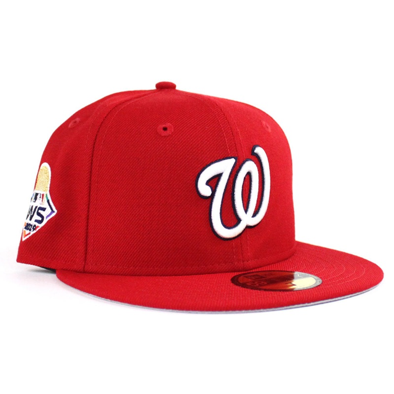 Washington Nationals 2019 World Series New Era 59Fifty Fitted Hat (Red Gray Under Brim) 6 7/8