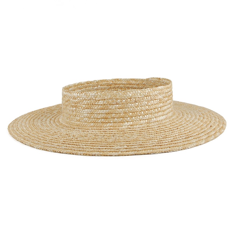 Brixton Hats Joanna Straw Full Brim Sun Visor – Natural S