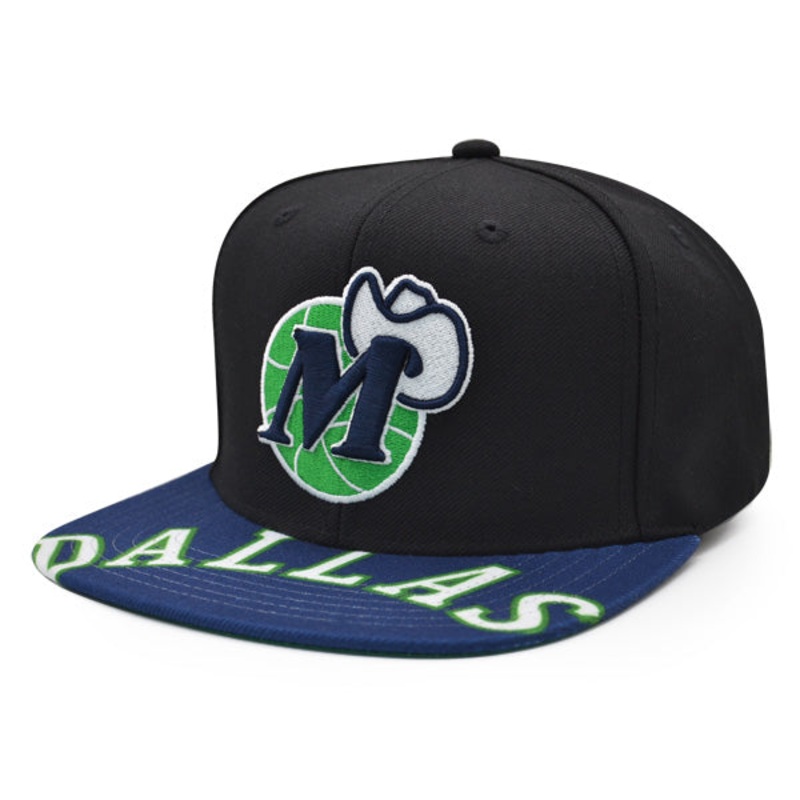 Dallas Mavericks Mitchell & Ness SWINGMAN POP Snapback Hat – Black