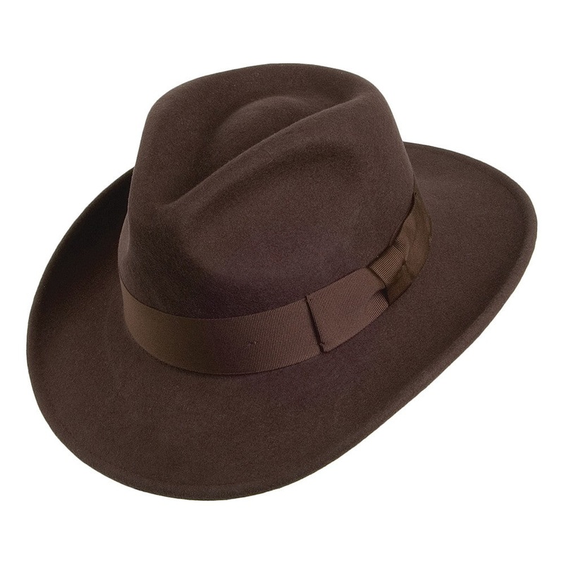 Jaxon & James Ford Fedora Hat – Brown S