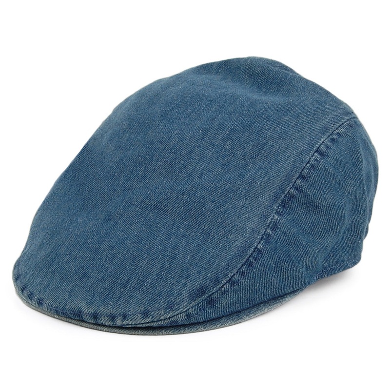 Levi’s Hats Driver Denim Flat Cap With Blank Tab – Denim Adjustable