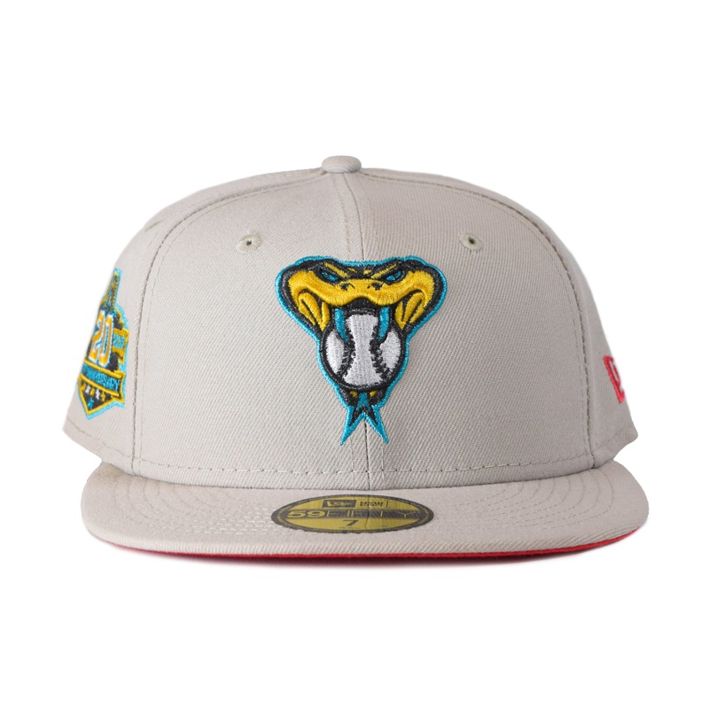 New Era Arizona Diamondbacks Snake Head Stone 20th Anniversary Fluorescent Pink UV 59FIFTY Fitted Hat