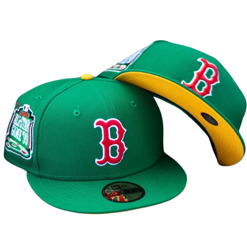 New Era Boston Red Sox Pine Green 1999 All-Star Game Gold UV 59FIFTY Fitted Hat