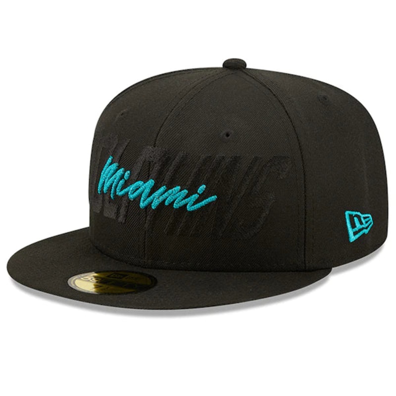 New Era Miami Dolphins Black 2022 NFL Draft 59FIFTY Fitted Hat