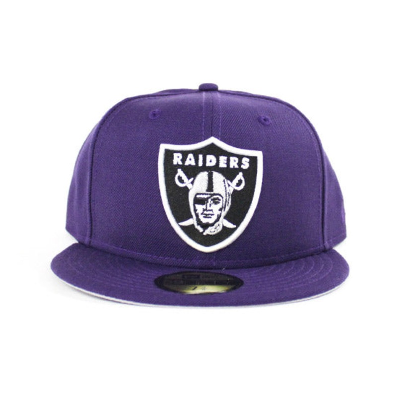 Oakland Raiders New Era 59Fifty Fitted Hat (Purple Gray Under Brim) 7