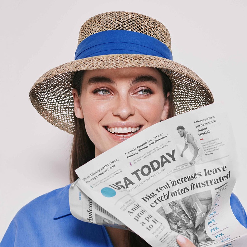 Seeberger Hats Seagrass Straw Cloche – Natural-Blue 1-Size