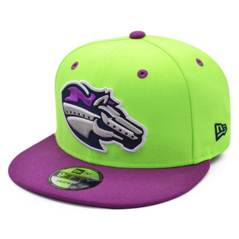 Stockton Ports (CABALLOS) New Era Copa de la Diversion (FUN CUP) 9FIFTY Snapback Hat – Lime/Lavender