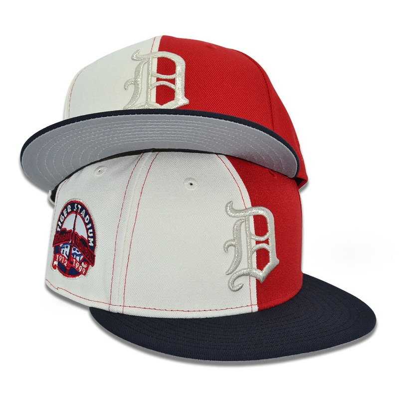 Detroit Tigers “DANA” Exclusive New Era 59Fifty Fitted Hat – Chrome/Red/Navy 6 7/8