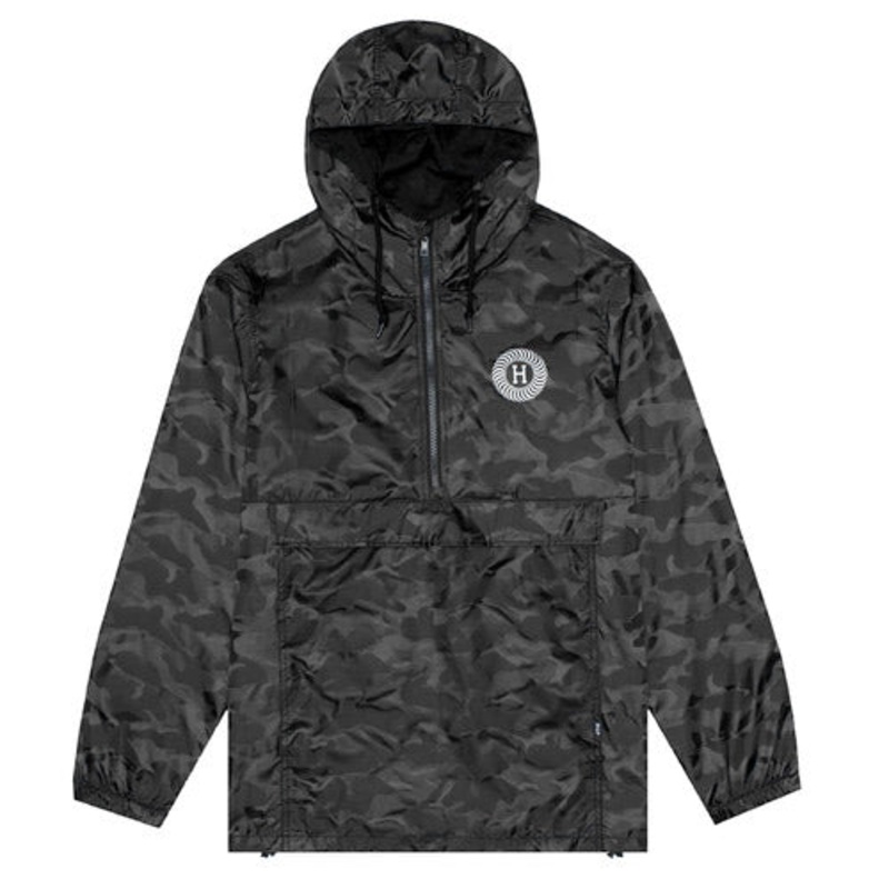 Huf x Spitfire PACKABLE ANORAK (Black) m