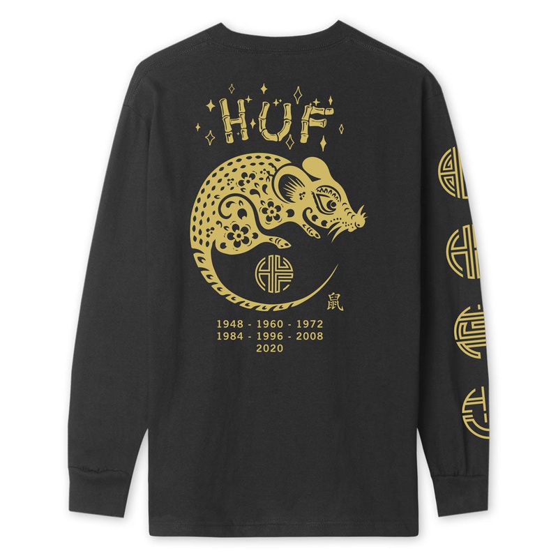 Huf x YEAR OF THE RAT LS TEE (BLACK) m