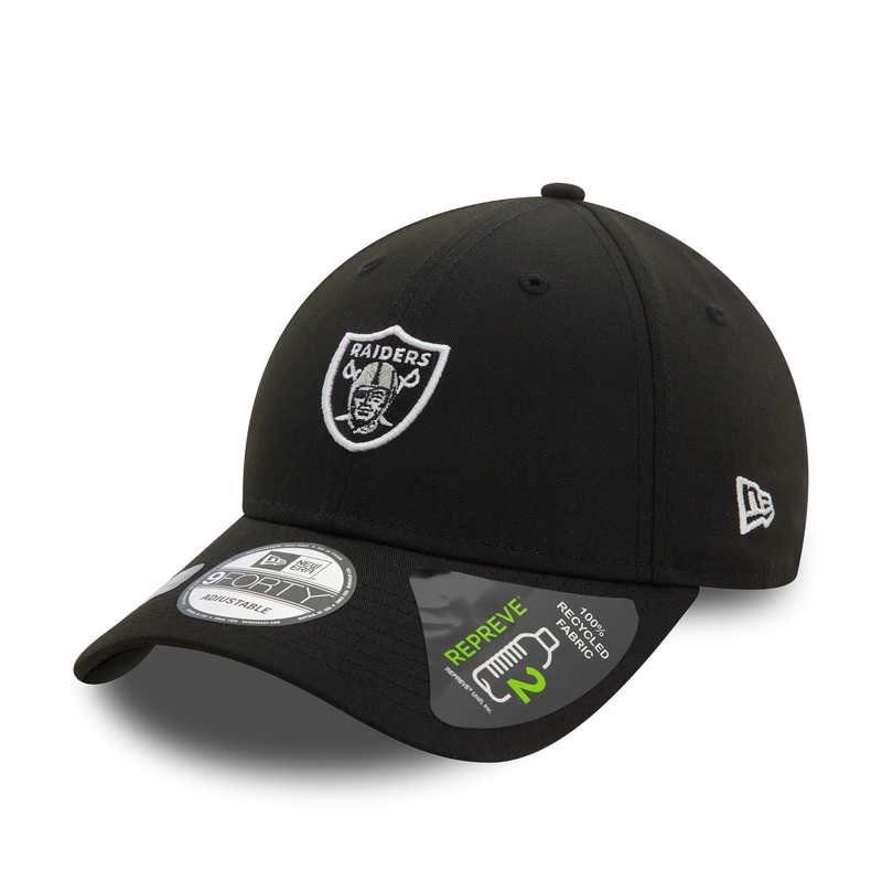 Las Vegas Raiders 9FORTY Repreve Mini Logo Black Cap One Size