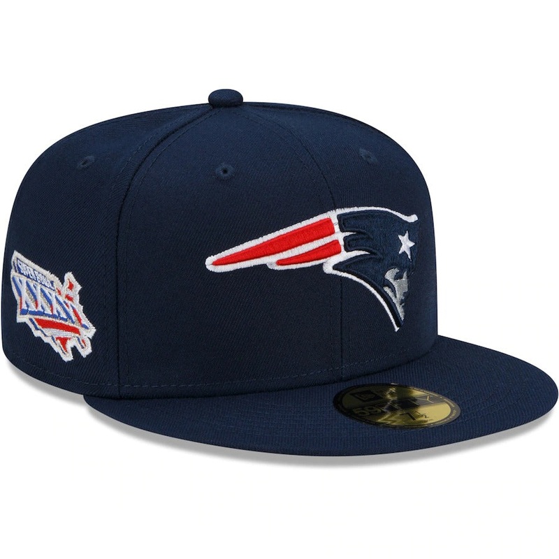 New Era New England Patriots Navy Patch Up Super Bowl XXXVI 59FIFTY Fitted Hat