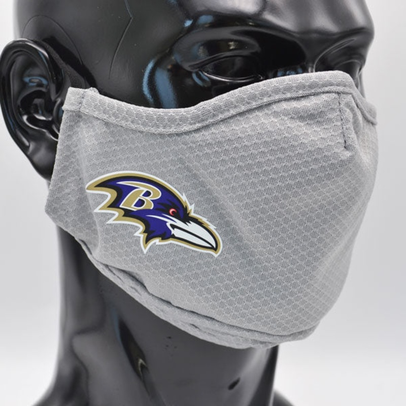 Baltimore Ravens New Era Adult NFL On-Field Face Covering Mask – Gray