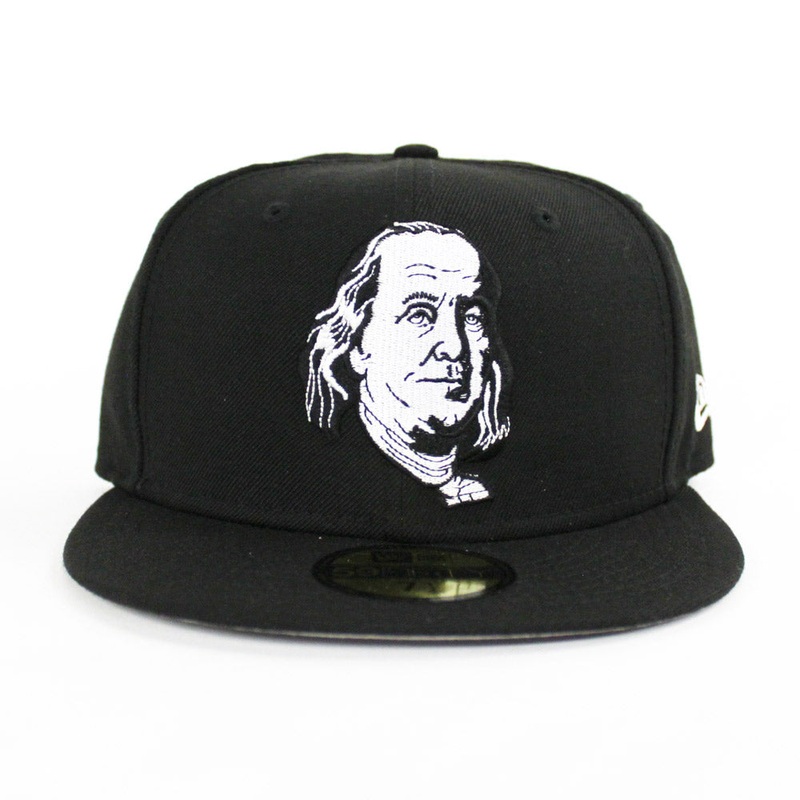 Benjamin Franklin New Era 59fifty Fitted Hat (Black Gray Under Brim) 7