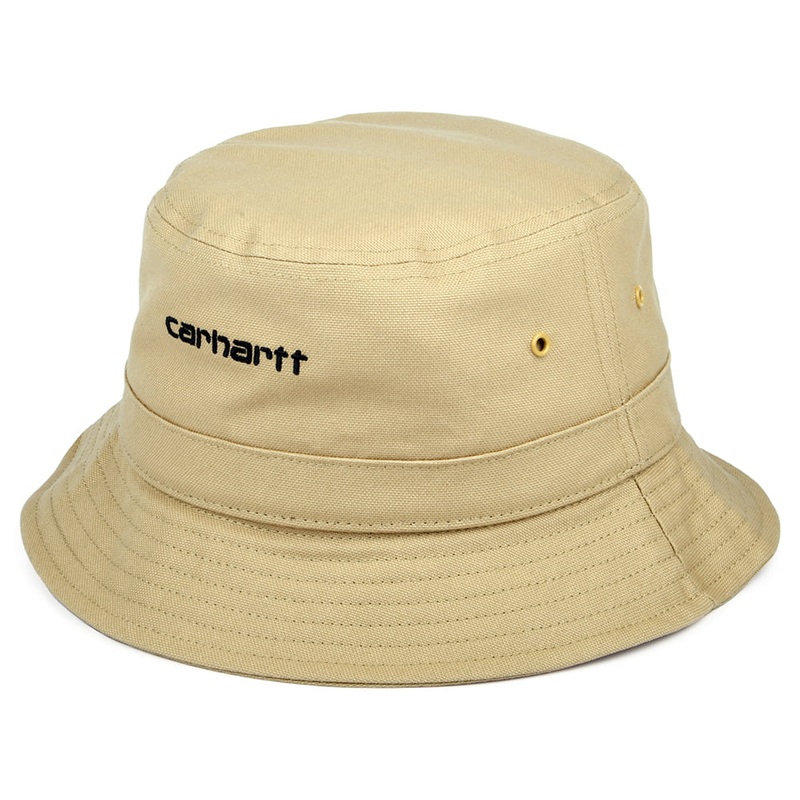 Carhartt WIP Hats Cotton Canvas Script Bucket Hat – Light Brown Small/Medium