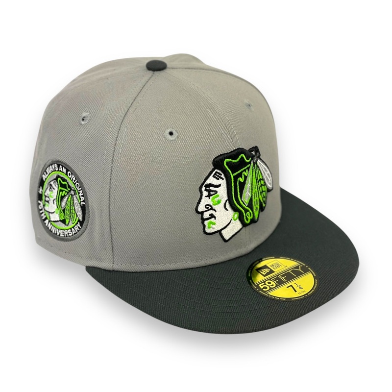 CHICAGO BLACKHAWKS (GREY) (“75TH ANN”) NEW ERA 59FIFTY FITTED 67/8