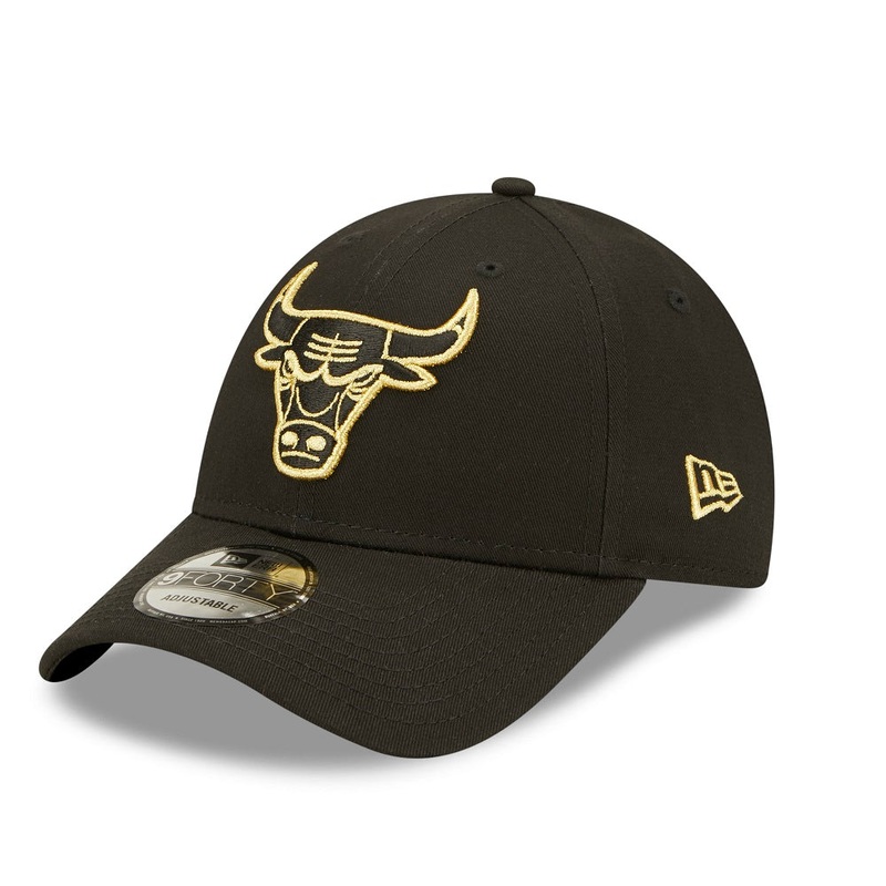 Chicago Bulls 9FORTY Metallic Black Cap One Size