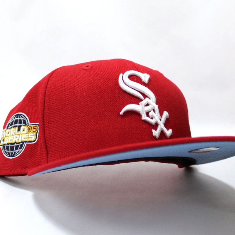 Chicago White Sox 2005 World Series New Era Fitted 59Fifty Hat (Red Sky Blue Under Brim) 7
