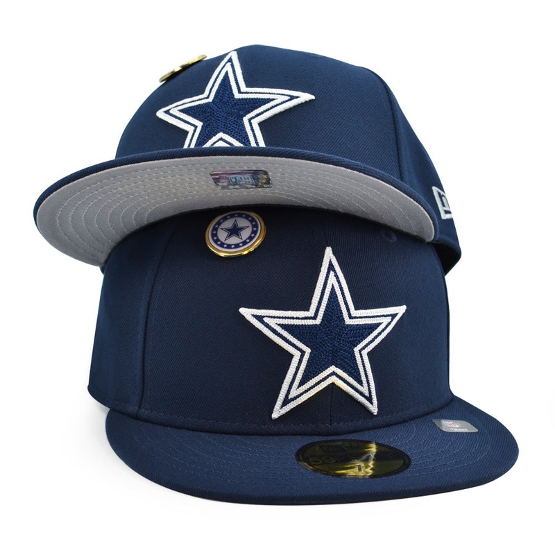 Dallas Cowboys New Era Exclusive PIN-FIT 59Fifty Fitted Hat – Navy 6 7/8