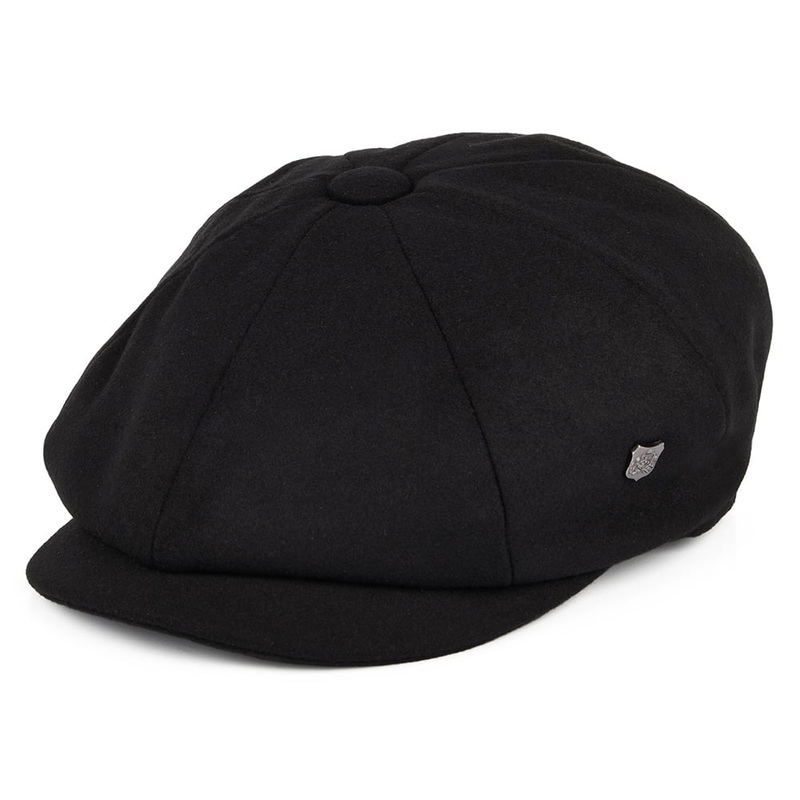 Failsworth Hats Alfie Melton Newsboy Cap – Black 55