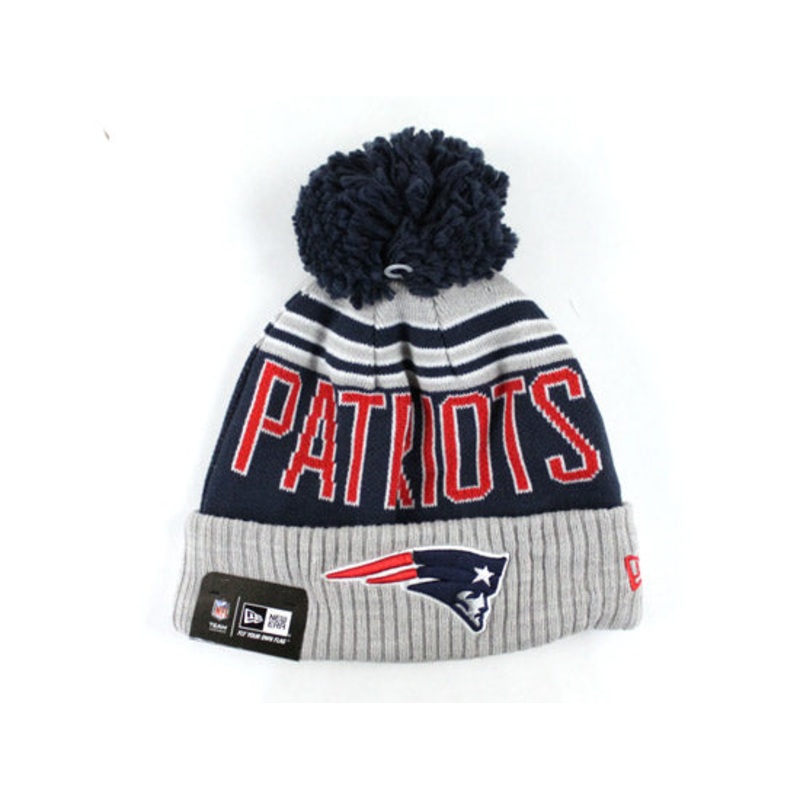 New England Patriots New Era Pom Beanie (TEAM COLORS) One Size
