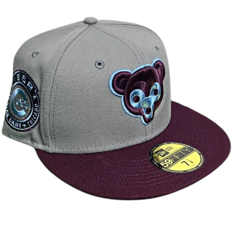 New Era Chicago Cubs Gray/Purple 1962 All-Star Game Sky Blue Undervisor 59FIFTY Fitted Hat