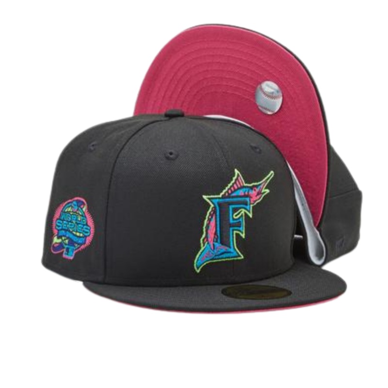 New Era Florida Marlins “SOBE” Pack Pink Under Brim 59FIFTY Fitted Hat
