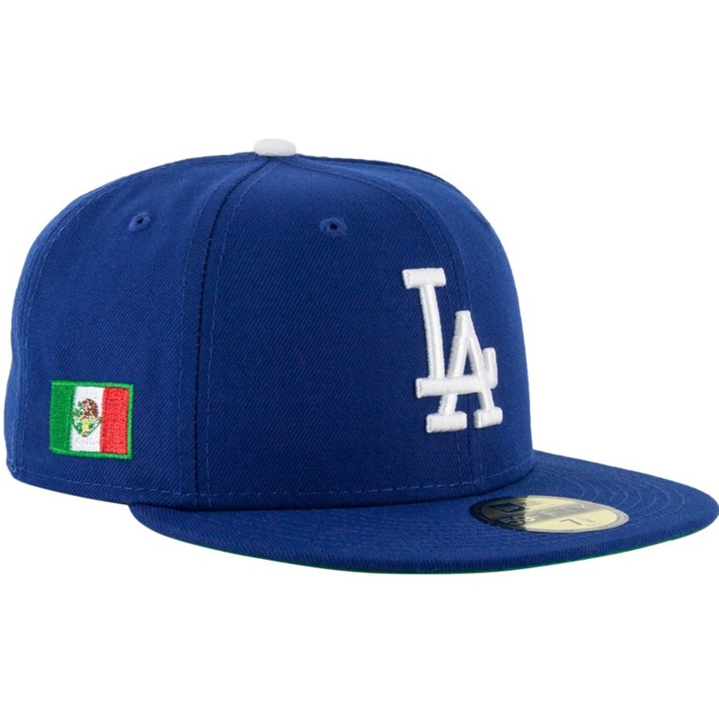 New Era Los Angeles Dodgers Royal Blue Flag of Mexico Patch 59FIFTY Fitted Hat