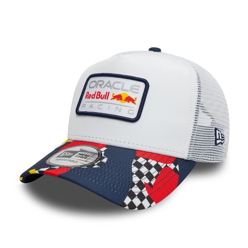 Red Bull Racing Abstract White 9FORTY A-Frame Trucker Adjustable Cap OSFM