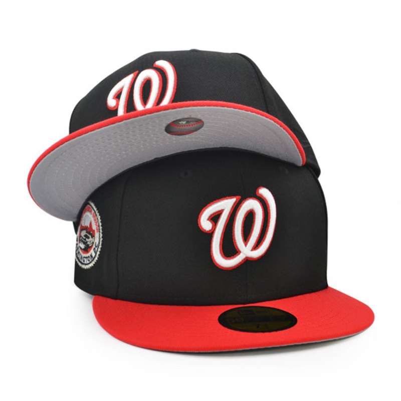 Washington Nationals 2008 INAUGURATION Exclusive New Era 59Fifty Fitted Hat – Black/Red 7