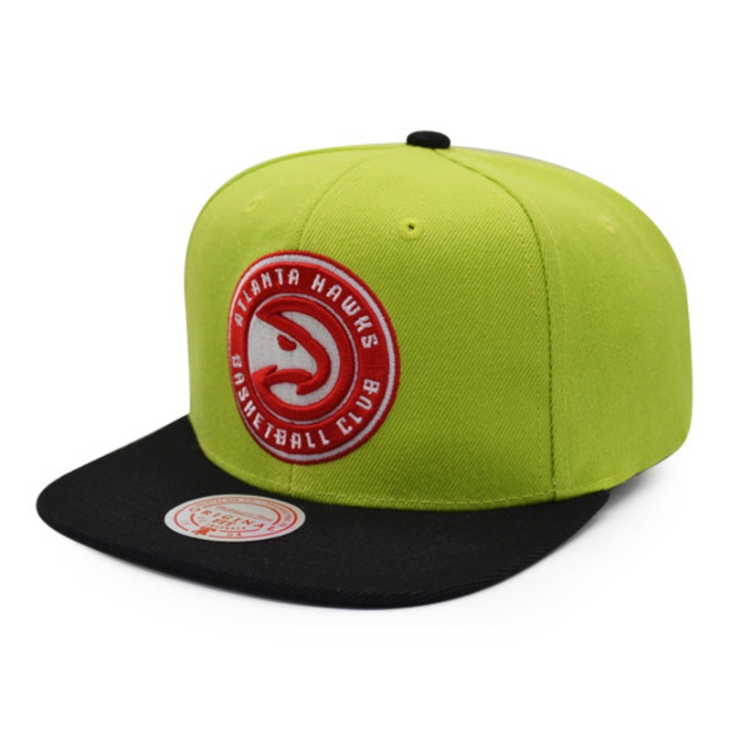 Atlanta Hawks NBA Mitchell & Ness CYBER ATTACK Snapback Hat – Cyber/Black Bottom