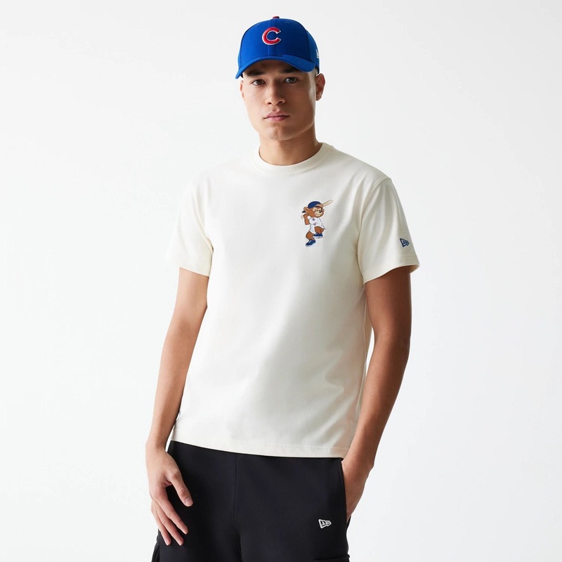 Chicago Cubs MLB Mascots Cream T-Shirt XS