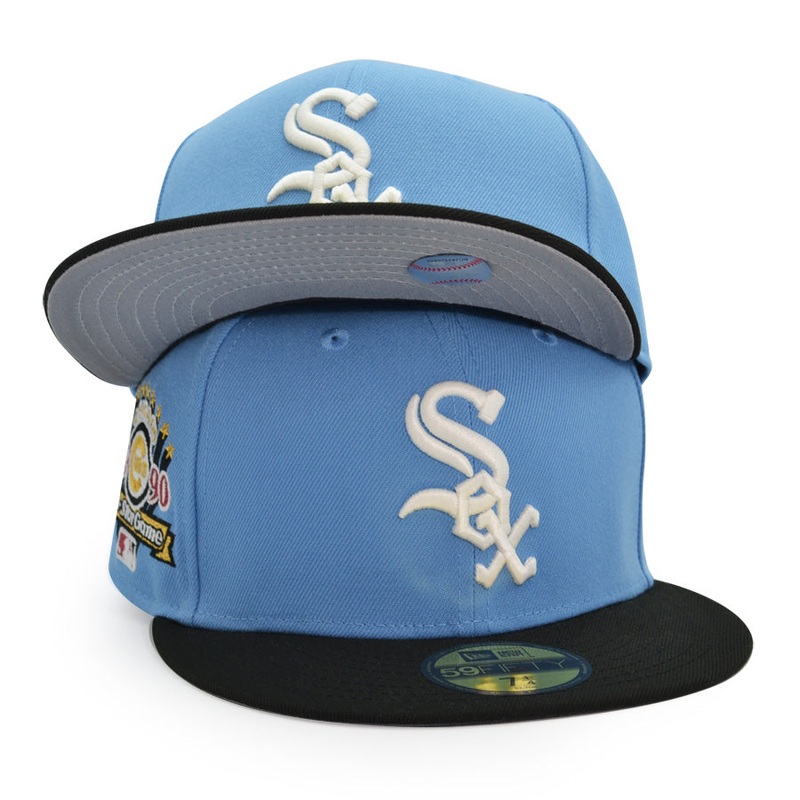 Chicago White Sox 1990 ALL-STAR GAME Exclusive New Era 59Fifty Fitted Hat – Sky/Black 6 7/8