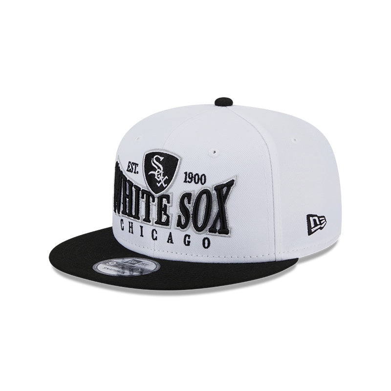 Chicago White Sox MLB New Era CREST 9Fifty Snapback Hat – White/Black