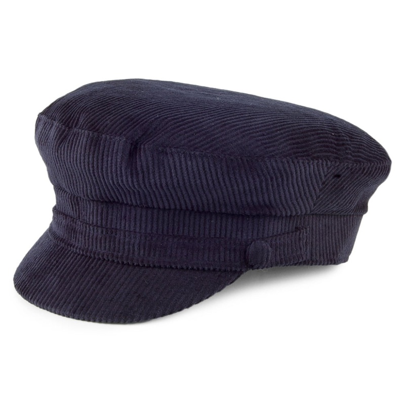 Failsworth Hats Mariner Corduroy Fiddler Cap – Navy Blue S
