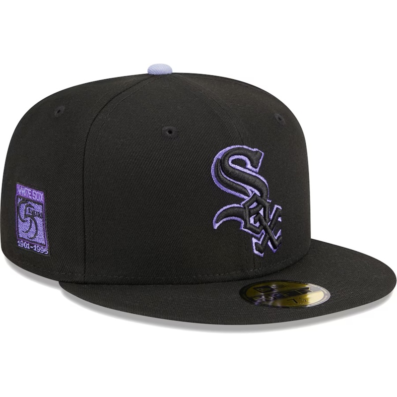 New Era Chicago White Sox Black/Purple Pastel Undervisor 2023 59FIFTY Fitted Hat