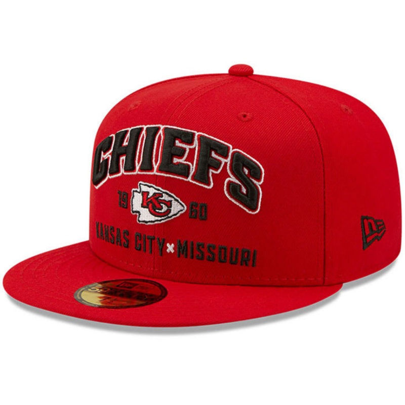 New Era Kansas City Chiefs Red 1960 Stacked 59FIFTY Fitted Hat