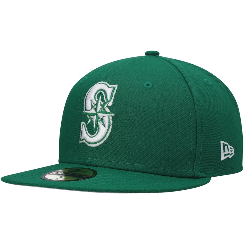 New Era Seattle Mariners Kelly Green Logo 59FIFTY Fitted Hat