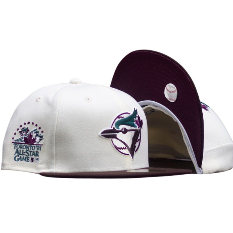 New Era Toronto Blue Jays White/Maroon 1991 All-Star Game 59FIFTY Fitted Cap