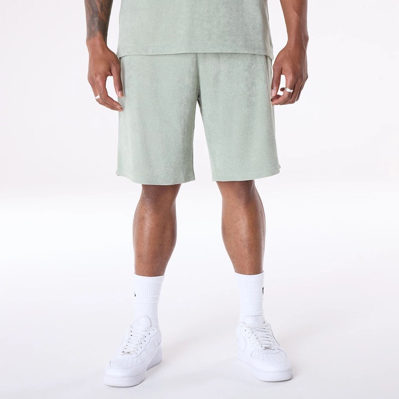 New Era Towelling Pastel Green Shorts XS