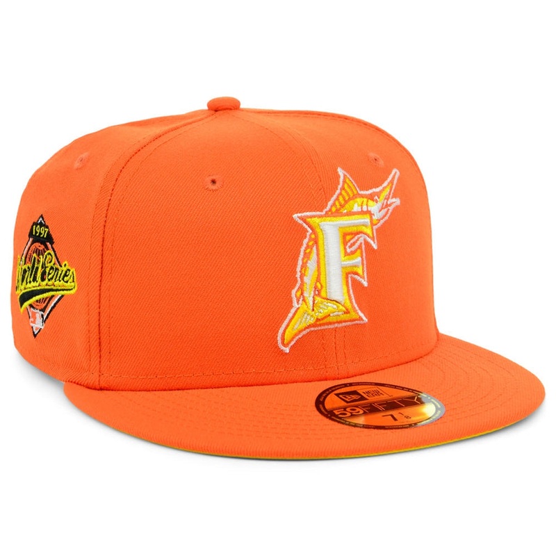New Era x Lids HD  Florida Marlins 2022 Candy Corn 59FIFTY Fitted Cap