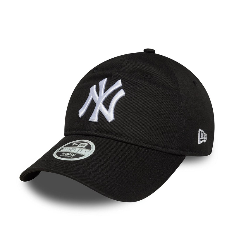 New York Yankees Womens MLB League Essential Black 9TWENTY Adjustable Cap OSFM
