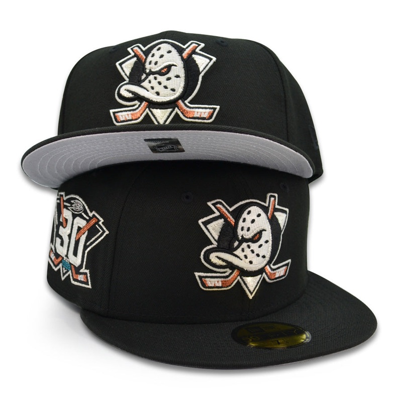 Anaheim Ducks “QUACK ATTACK” Exclusive New Era 59Fifty Fitted Hat – Black 6 7/8
