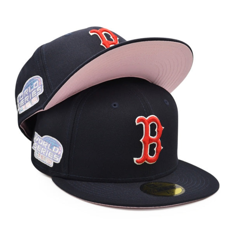 Boston Red Sox 2007 WORLD SERIES New Era POP-ALOT 59Fifty Fitted Hat – Navy/Pink Bottom 7