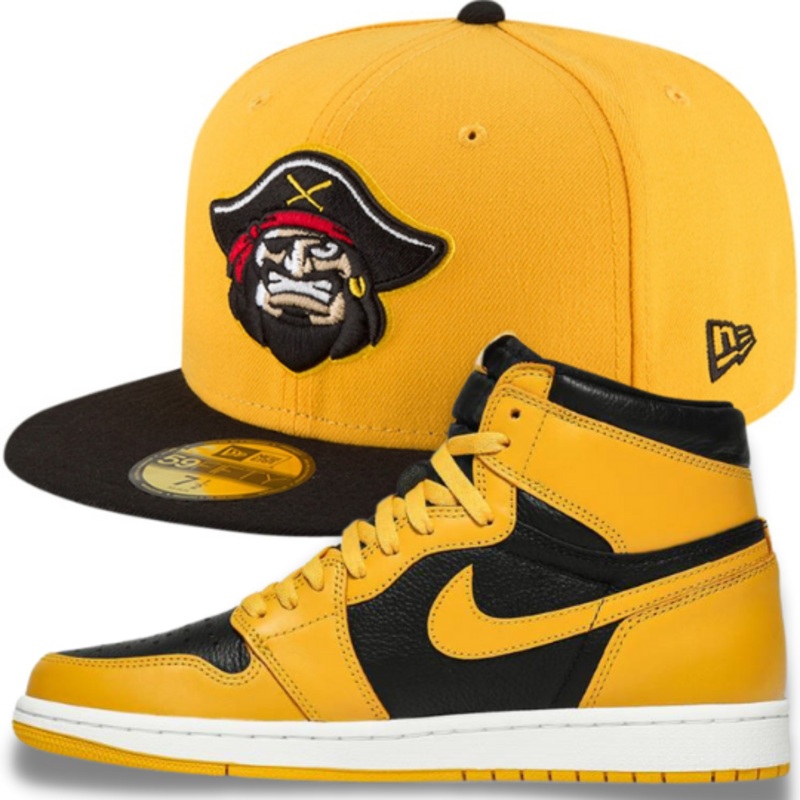 Bradenton Marauders Gold Fitted Hat w/ Air Jordan 1 High Retro OG ‘Pollen’