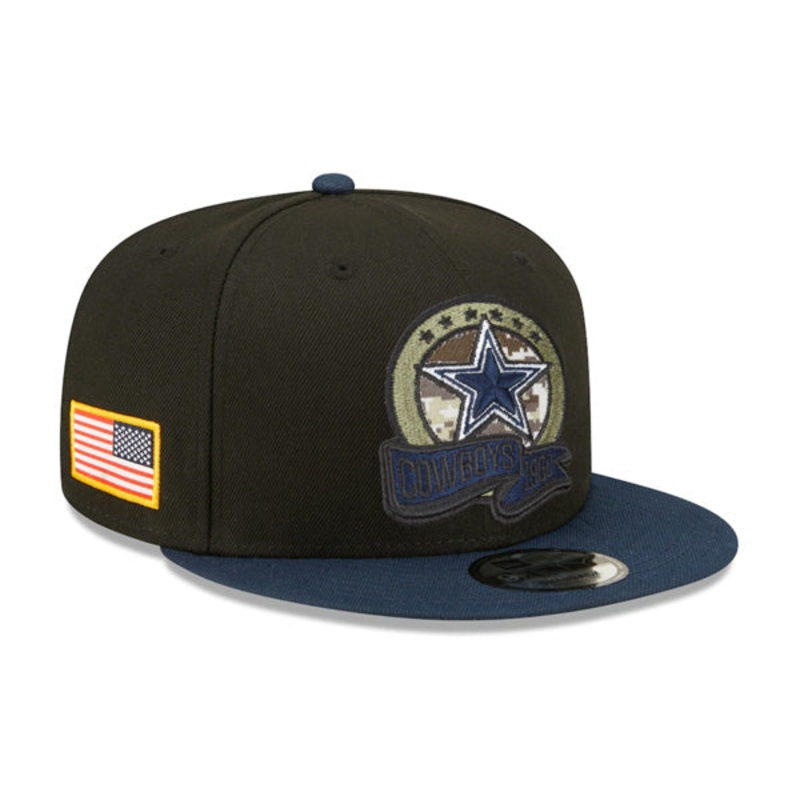 Dallas Cowboys NFL 2022 Salute to Service 9FIFTY Snapback Hat – Black/Navy