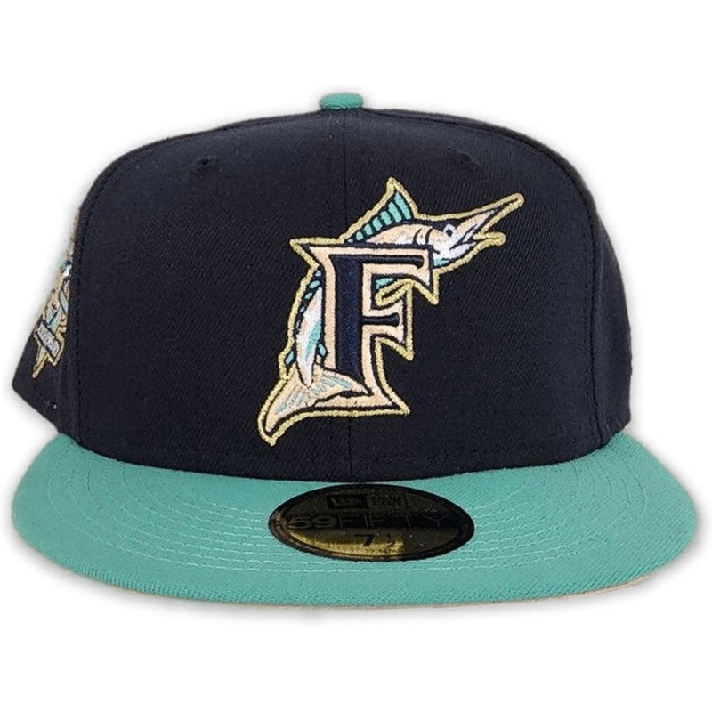 New Era Florida Marlins Navy/Mint 10th Anniversary 59FIFTY Fitted Hat