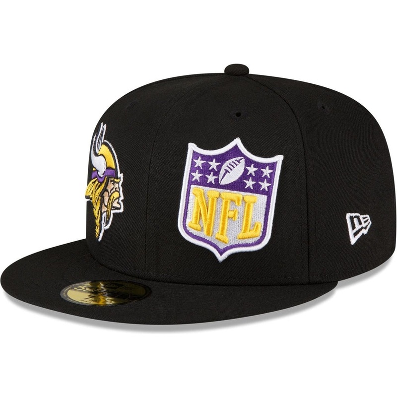 New Era Minnesota Vikings 2023 Sideline Black 59FIFTY Fitted Hat